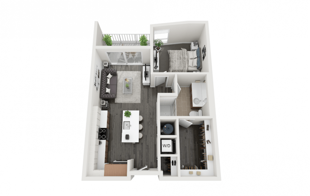 Loon - 1 bed 1 bath and 701 sq ft.