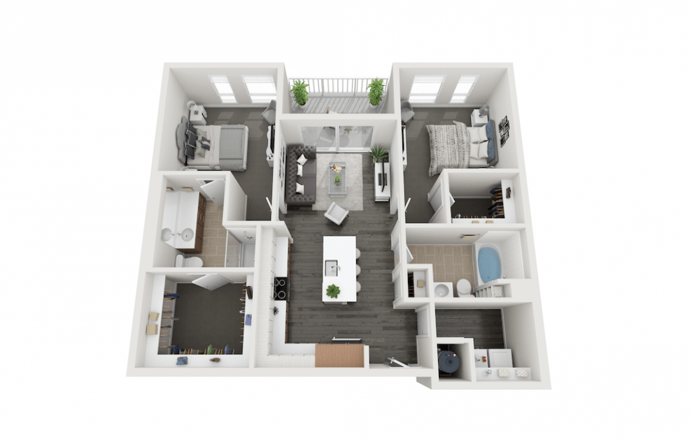 Skimmer - 2 bed 2 baths and 1105 sq ft.