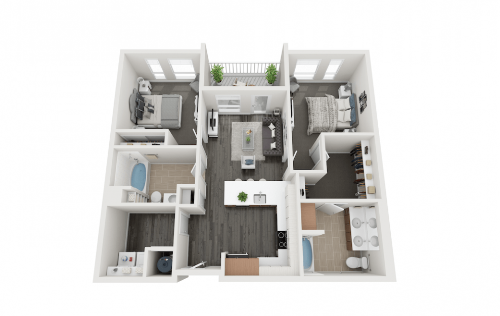 Warbler - 2 bed 2 bath and 1090 sq ft.